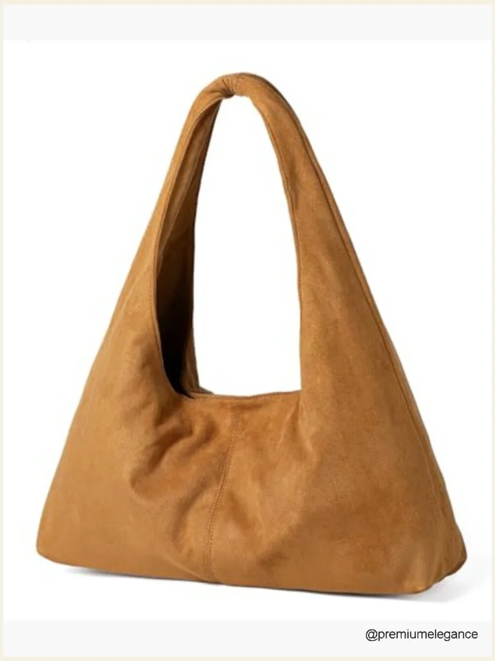 Suede Tote Bag Crescent Shoulder Handbag Work Bag Dumpling Bag